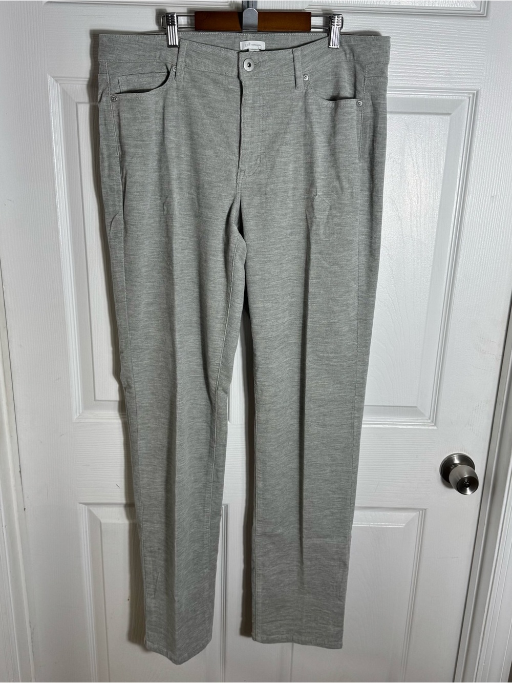 J. Jill Corduroy Straight Leg Pants Size 14 Tall Heather Gray NWT 34" Inseam - Picture 10 of 10